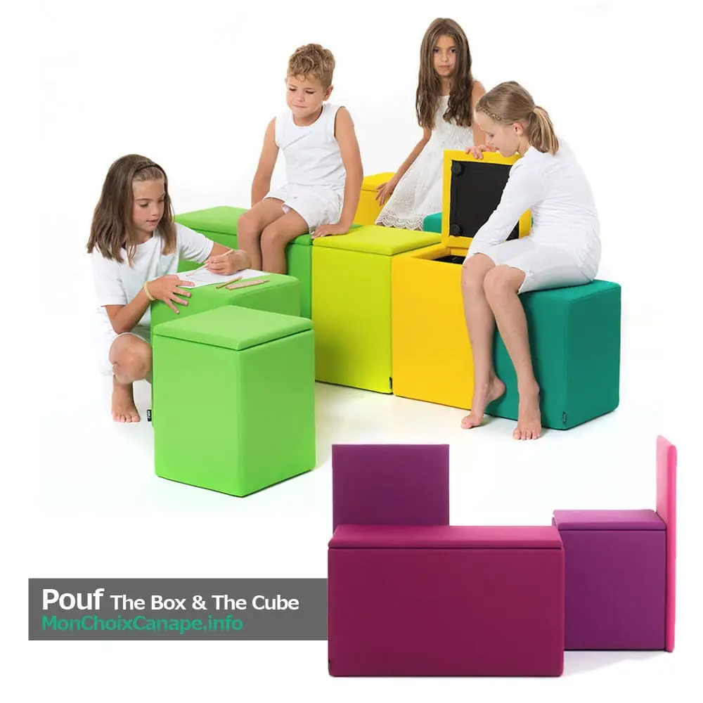 Pouf pour enfant The Box & The Cube